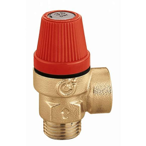 Caleffi 312430 Safety relief valve. Male - female connections 1/2" 3 Bar
