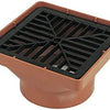 Floplast 110mm PVC-U drainage square hopper & grid D504