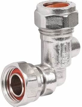 15mm x 1/2" Chrome Plated Angled Service Valve