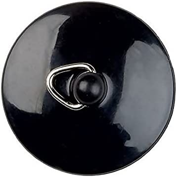 1 1/2" Chrome Plated or Black Plastic Basin Plugs (Black Compound Plastic)