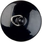 1 1/2" Chrome Plated or Black Plastic Basin Plugs (Black Compound Plastic)