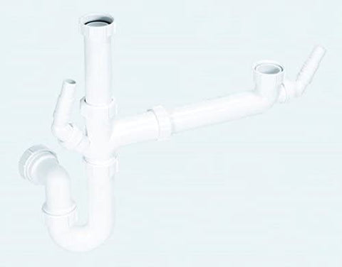 McAlpine SK1A Standard Bowl and a Half Plumbing Kit, White