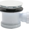 Shower Trap for 90MM Tray with 120MM White Dome, White Flange, 40MM Outlet