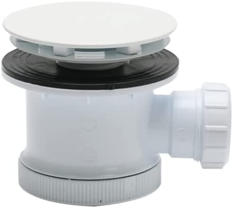 Shower Trap for 90MM Tray with 120MM White Dome, White Flange, 40MM Outlet