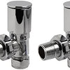 Round Pattern Valve Angled Chrome