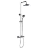 Dual Outlet Shower Set Round Slim Fixed Head /Riser Kit NU395E