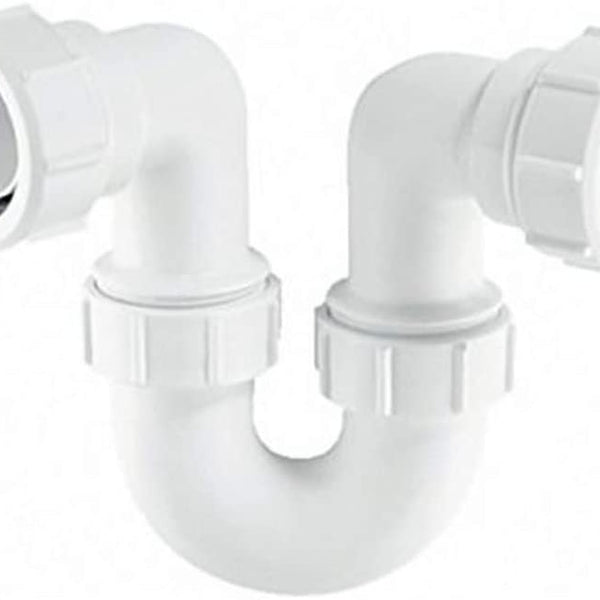 McAlpine TR10 Running Tubular Swivel 'P' Trap, White