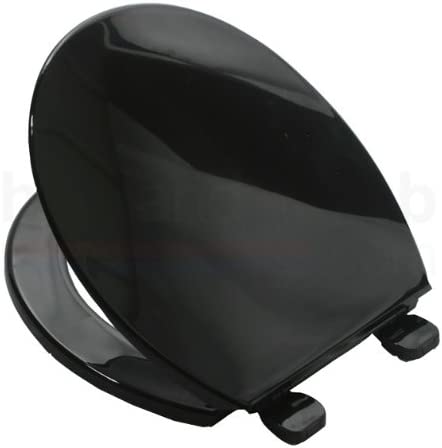 Carrara Matta JAVA BLACK Coloured Plastic Toilet Seat and Cover with Adjustable Plastic Hinges