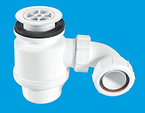 McALPINE 1½" x 50mm Seal Resealing Shower Trap - 70mm White Flange STW2-R