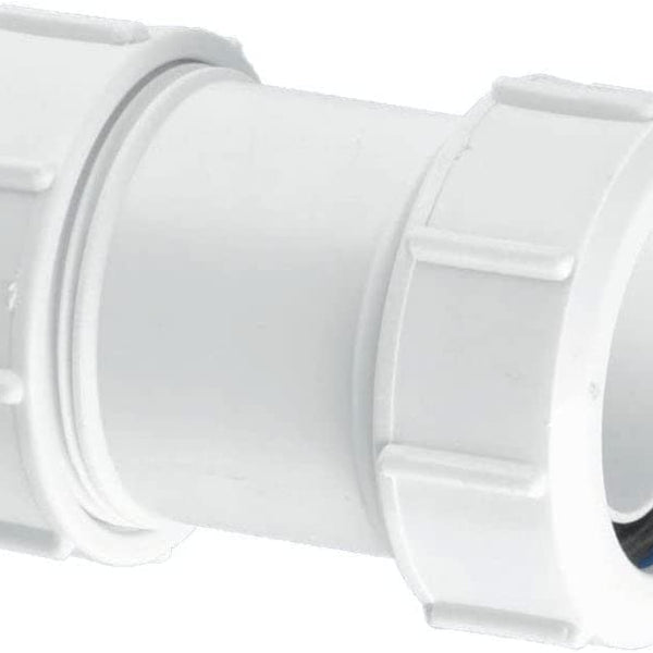 McAlpine S28M 11/4 inch Multifit Straight Connector, White