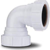Polypipe PS16 Compression Waste 40mm 90° Knuckle Bend White