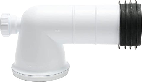 Fluidmaster ZB38210 Pan Conn 90 deg Space Saver WC Connector, White