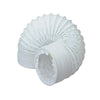 White PVC flexible round hose 100mm dia x 1m length