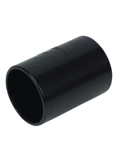 Floplast 40mm Coupler Solvent Weld Black WS08B