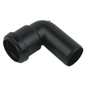 Floplast pushfit waste 90 degree conversion bend 40mm black WP27