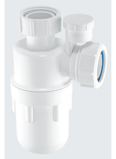 McAlpine C10V anti-siphon bottle trap with 75mm seal 1.1/2