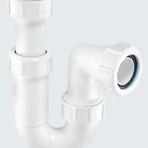 McAlpine ASA10 tubular adjustable inlet P trap with 75mm seal 1.1/4