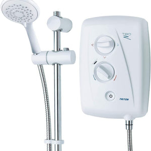 Triton T80Z Fast-Fit 7.5Kw Electric Shower - White and Chrome