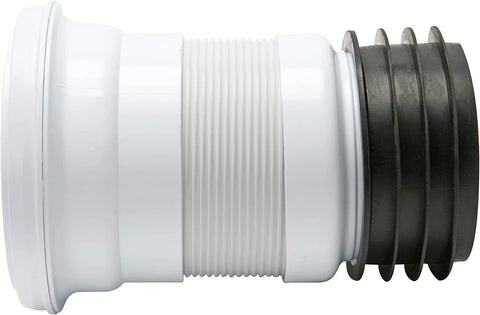 Fluidmaster ZB38306 Flexi Pan Conn - Short WC Connector, White