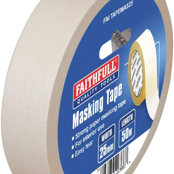 Faithfull FAITAPEMAS25 Masking Tape 25mm x 50M