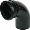 FloPlast SP161 Single Socket Bend 92.5o Black
