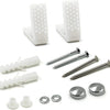 Angled Floor WC Toilet Pan/Bidet Fixing Kit Inc Brakets, Bolts, Screws & Chrome Caps