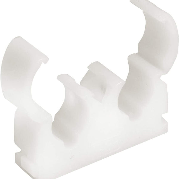 Talon TD22 TS Double Hinged Pipe Clip, White, 22 mm, Set of 10 Pieces-FREE UK P&P