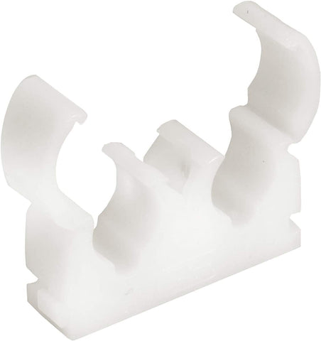 Talon TD22 TS Double Hinged Pipe Clip, White, 22 mm, Set of 10 Pieces-FREE UK P&P
