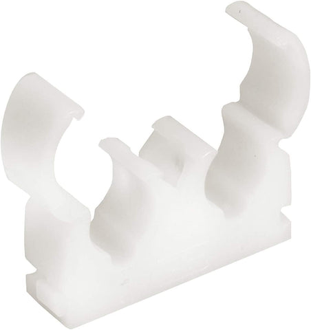 Talon TD15 TD Double Hinged Pipe Clip, White, 15 mm, Set of 50 Pieces