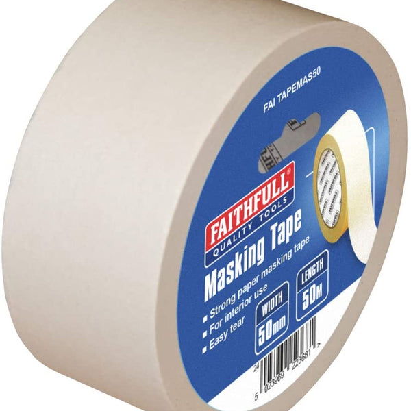 Faithfull FAITAPEMAS50 Masking Tape 50mm x 50M