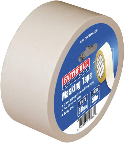 Faithfull FAITAPEMAS50 Masking Tape 50mm x 50M