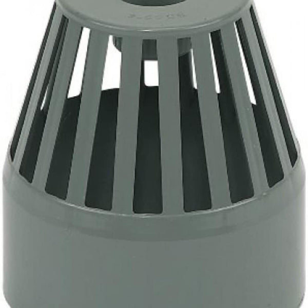 FLOPLAST 110mm Ring Seal Vent Terminal - Grey SS302GR