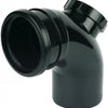 FLOPLAST 110mm Soil Ring Seal 92.5 Degree Access Bend - Black SP169B