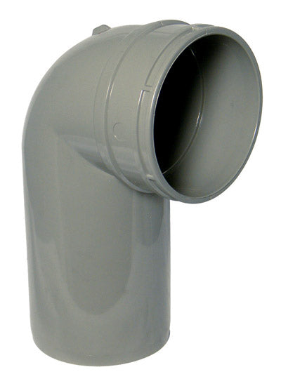 Floplast 110mm PVC-U soil 90 deg spigot/socket tight bend greySS168 Olive Grey