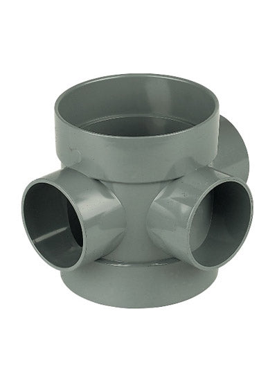 Floplast 110mm soil short boss pipe grey SP583GR