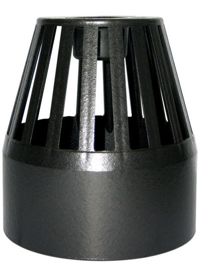 FLOPLAST 110mm Ring Seal Vent Terminal - Black SS302BL