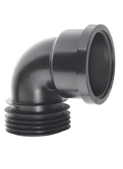 4"/110mm 90° Bend Drain Connector with 'O' Seal Socket to fit 4"/110mmØ pipe