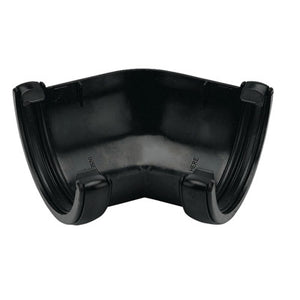 Floplast 112mm round 135 degree angle black RA2