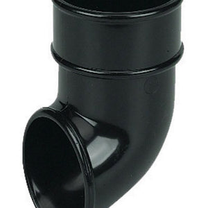 Floplast 68mm round pipe shoe black RB3