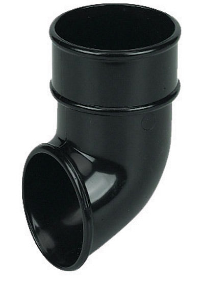 Floplast 68mm round pipe shoe black RB3