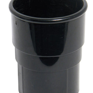 Floplast 68mm round pipe socket black RS1