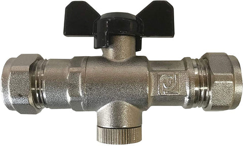 15mm DZR Double Check Valve with Isolating Valve