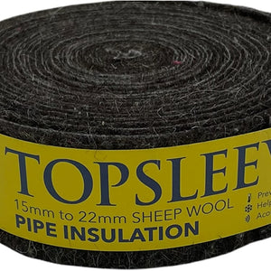 Pipe-Insulation lagging 15-22mm - single roll 7.2m-Topsleeve- FREE P&P