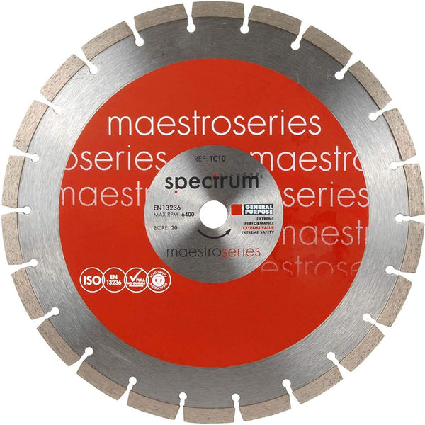 OX TC10 Spectrum Maestro General Purpose Diamond Blade, Multi-Colour, 300, 230 or 115mm
