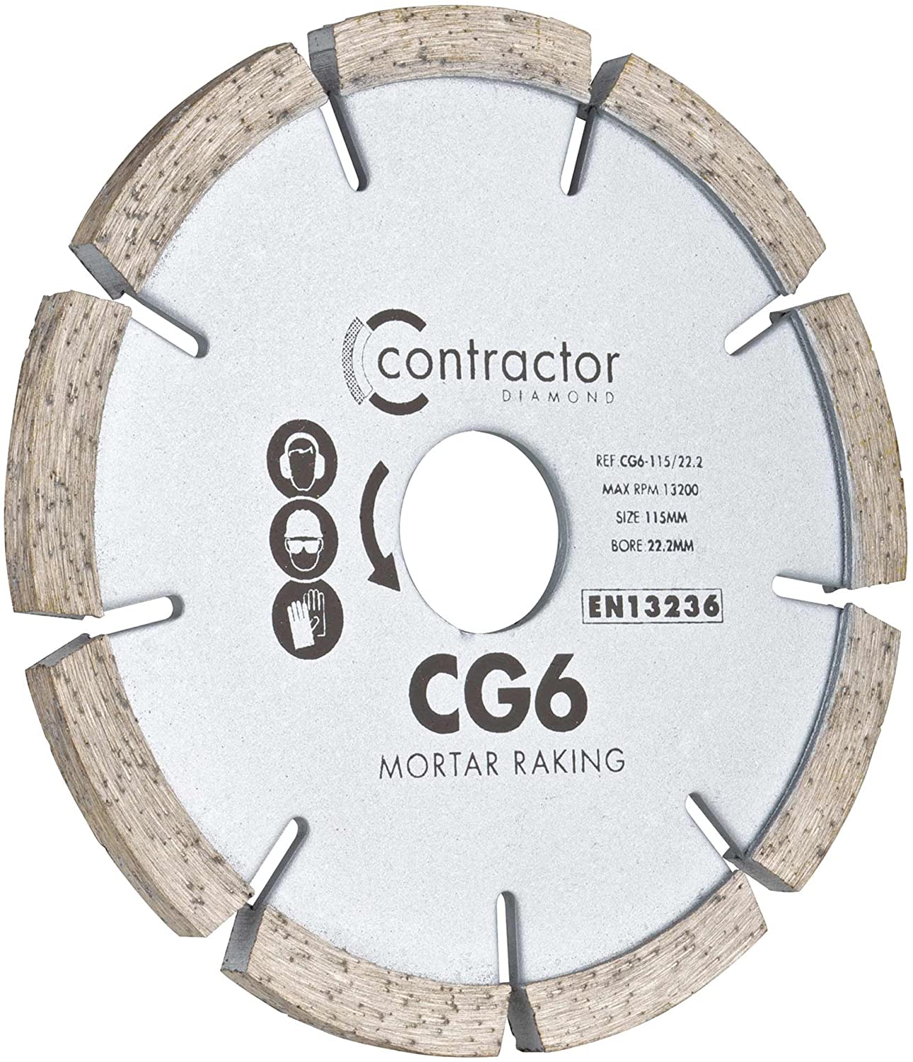 OX CG6-115/22 Mortar Raking Contractor Diamond Blade, Multi-Colour, 115/22.23 mm