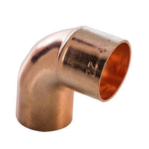 COPPER ENDFEED ELBOW FITTINGS WRAS APPROVED-28mm