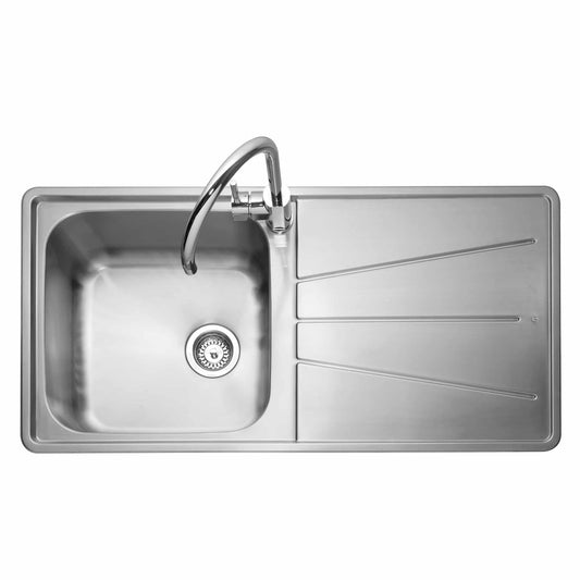 Blaze 100 Inset Sink with Drainer Stainless Steel**TAP NOT INCLUDED