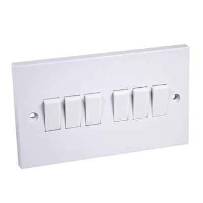 SWITCH 6 GANG 2 WAY 10AMP CED S62