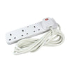 CED 4-Way Extension Lead 13amp 2m Neon White CEDTS4213M