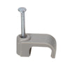 T&E CLIPS 6mm - GREY - Flat 6mm Grey Cable Clips
